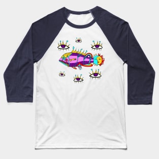 Cosmic Fish with eyes Baseball T-Shirt